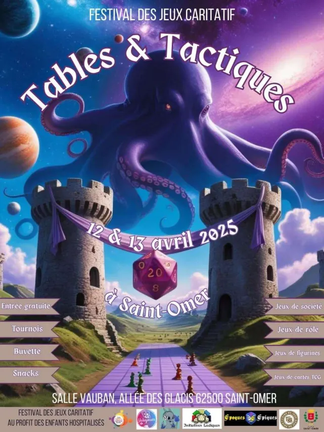Festival Tables et tactiques - 12 et 13 Avril 2025 - Salle Vauban Saint Omer