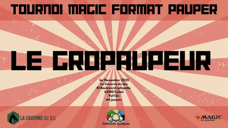 Affiche du tournoi GroPauper - 1er Novembre 2025